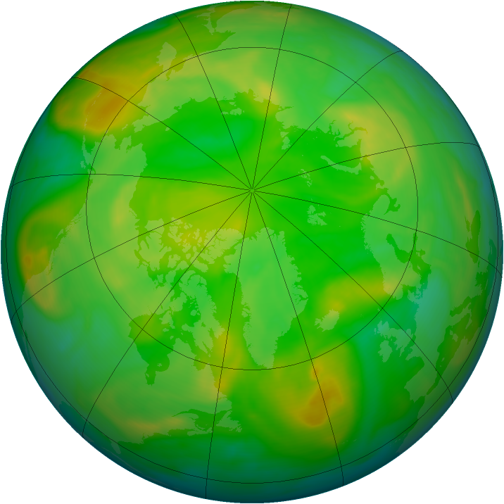 Arctic ozone map for 17 June 2005